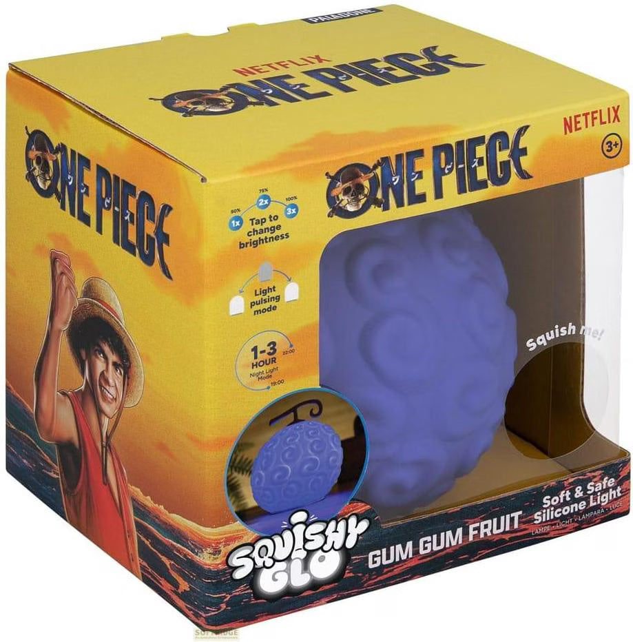 Paladone Products One Piece Squishy Glo Silikon-Leuchte Gum Gum Fruit 15 cm